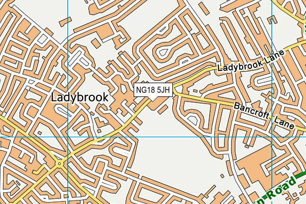 NG18 5JH map - OS VectorMap District (Ordnance Survey)