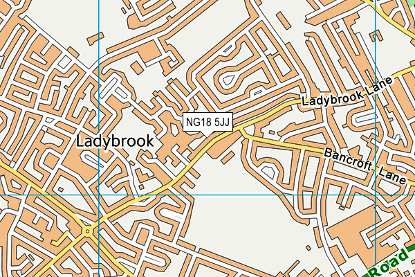 NG18 5JJ map - OS VectorMap District (Ordnance Survey)