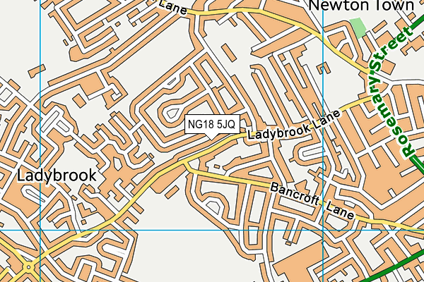 NG18 5JQ map - OS VectorMap District (Ordnance Survey)