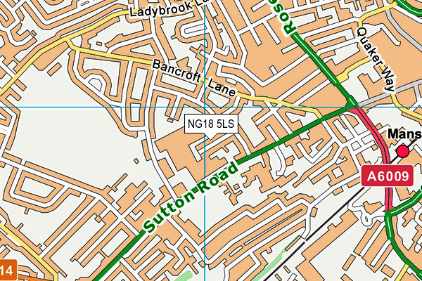 NG18 5LS map - OS VectorMap District (Ordnance Survey)