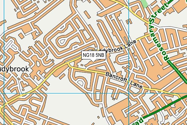 NG18 5NB map - OS VectorMap District (Ordnance Survey)