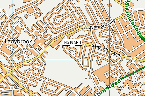 NG18 5NH map - OS VectorMap District (Ordnance Survey)