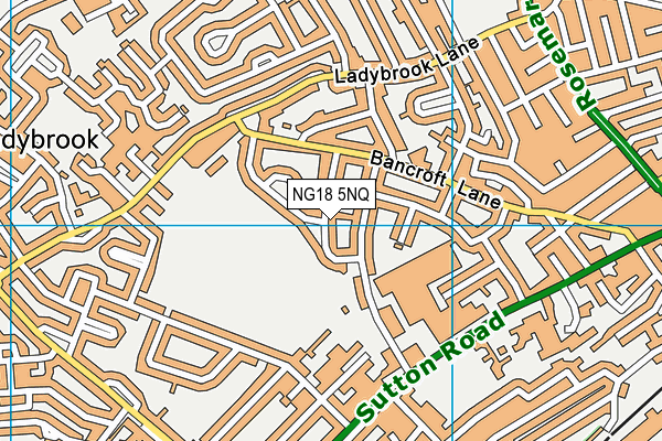 NG18 5NQ map - OS VectorMap District (Ordnance Survey)