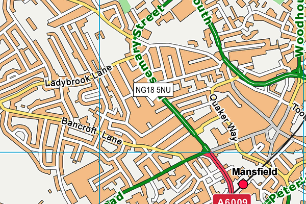 NG18 5NU map - OS VectorMap District (Ordnance Survey)