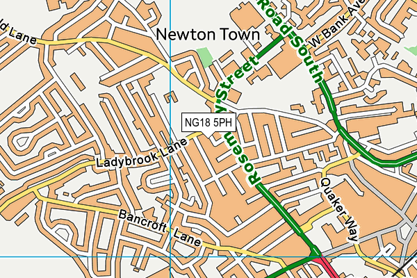 NG18 5PH map - OS VectorMap District (Ordnance Survey)