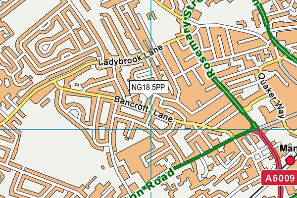 NG18 5PP map - OS VectorMap District (Ordnance Survey)