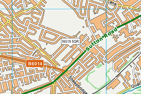 NG18 5QR map - OS VectorMap District (Ordnance Survey)