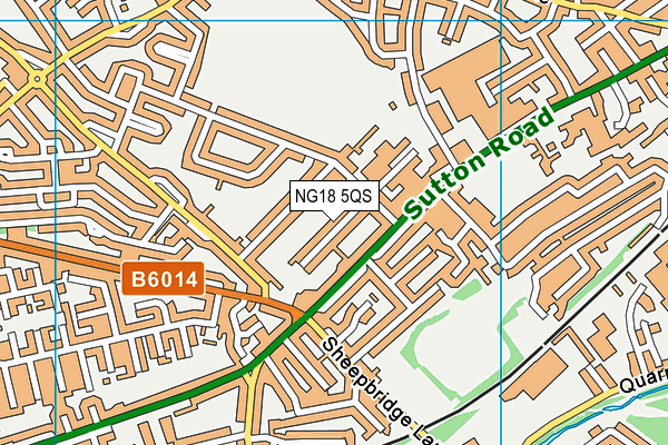 NG18 5QS map - OS VectorMap District (Ordnance Survey)