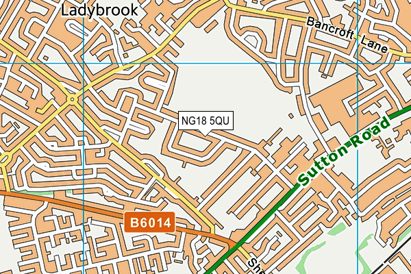 NG18 5QU map - OS VectorMap District (Ordnance Survey)