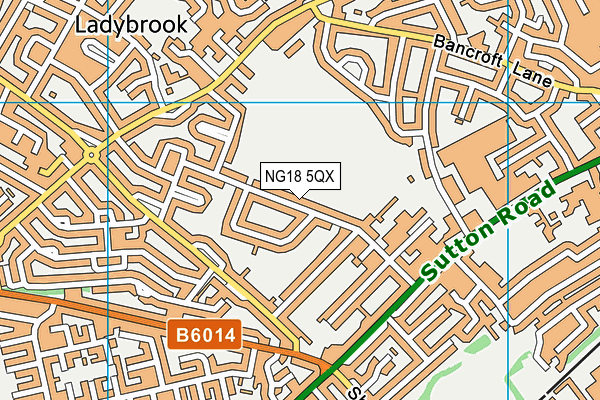 NG18 5QX map - OS VectorMap District (Ordnance Survey)