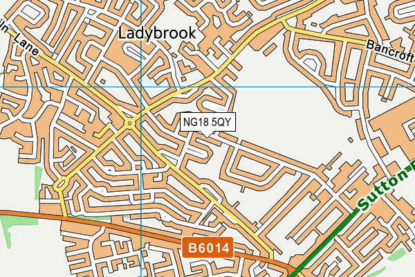 NG18 5QY map - OS VectorMap District (Ordnance Survey)