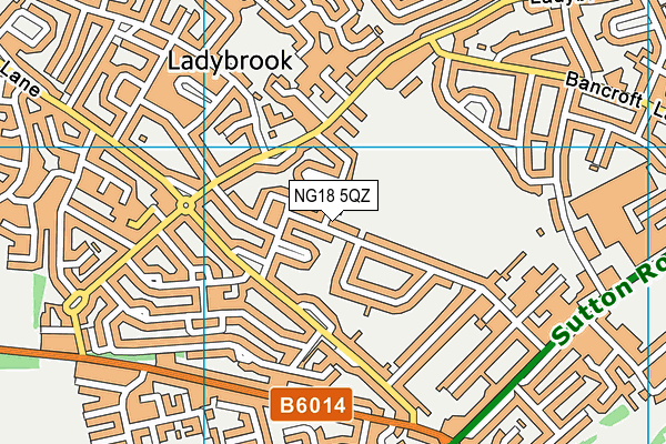 NG18 5QZ map - OS VectorMap District (Ordnance Survey)