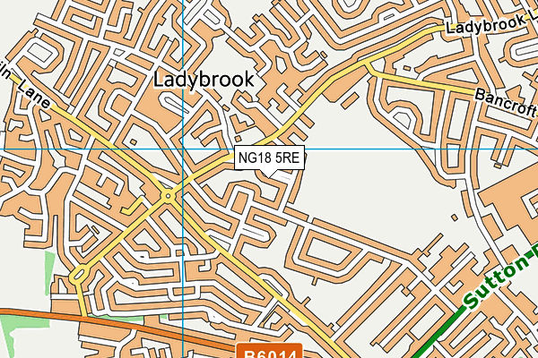 NG18 5RE map - OS VectorMap District (Ordnance Survey)