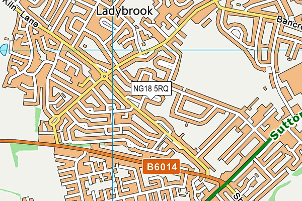 NG18 5RQ map - OS VectorMap District (Ordnance Survey)