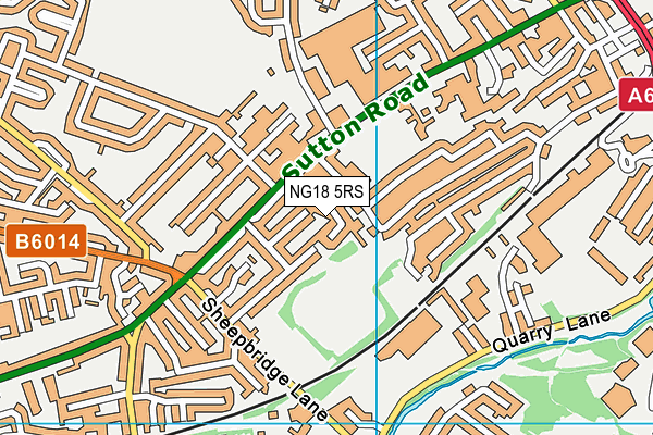 NG18 5RS map - OS VectorMap District (Ordnance Survey)