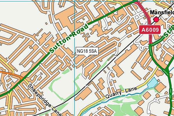 NG18 5SA map - OS VectorMap District (Ordnance Survey)