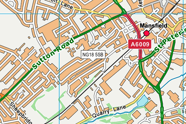 NG18 5SB map - OS VectorMap District (Ordnance Survey)