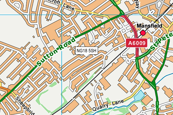 NG18 5SH map - OS VectorMap District (Ordnance Survey)