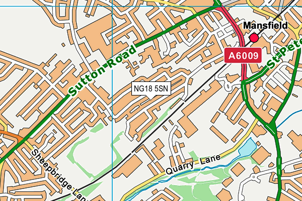 NG18 5SN map - OS VectorMap District (Ordnance Survey)