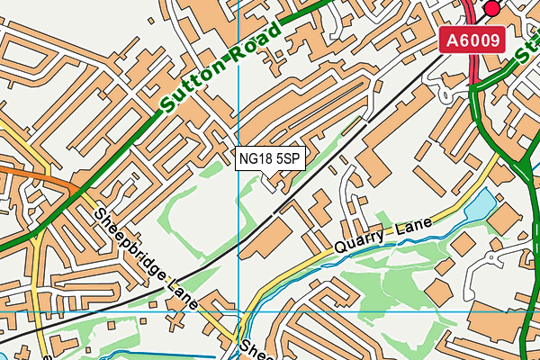 NG18 5SP map - OS VectorMap District (Ordnance Survey)