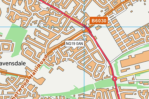 NG19 0AN map - OS VectorMap District (Ordnance Survey)