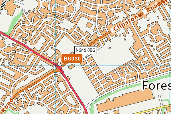 NG19 0BG map - OS VectorMap District (Ordnance Survey)