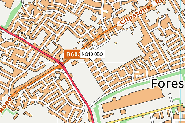 NG19 0BQ map - OS VectorMap District (Ordnance Survey)