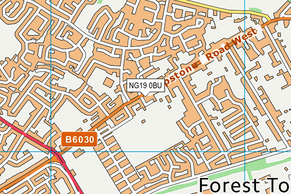 NG19 0BU map - OS VectorMap District (Ordnance Survey)