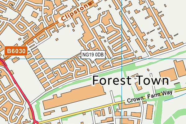 NG19 0DB map - OS VectorMap District (Ordnance Survey)