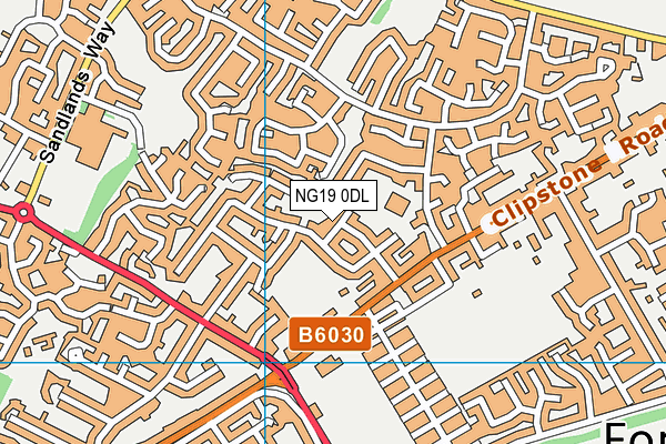 NG19 0DL map - OS VectorMap District (Ordnance Survey)