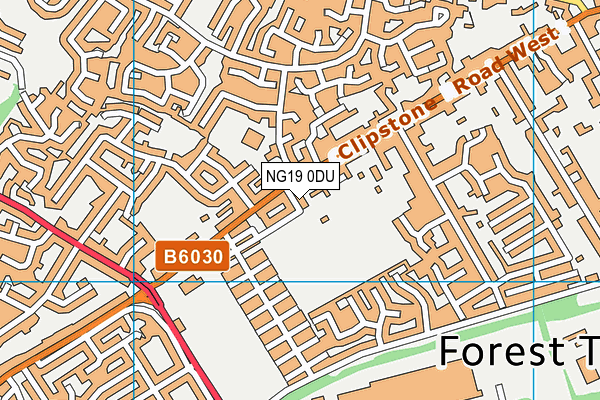 NG19 0DU map - OS VectorMap District (Ordnance Survey)