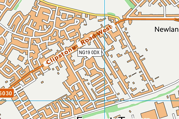 NG19 0DX map - OS VectorMap District (Ordnance Survey)