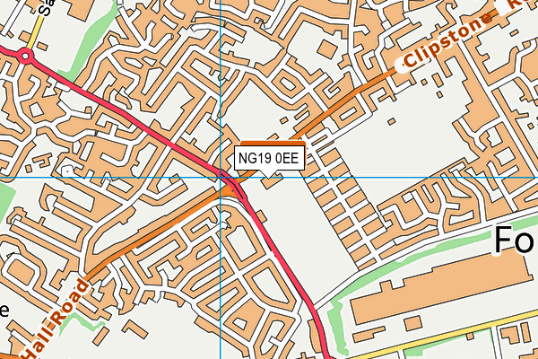 Forest Town Arena map (NG19 0EE) - OS VectorMap District (Ordnance Survey)