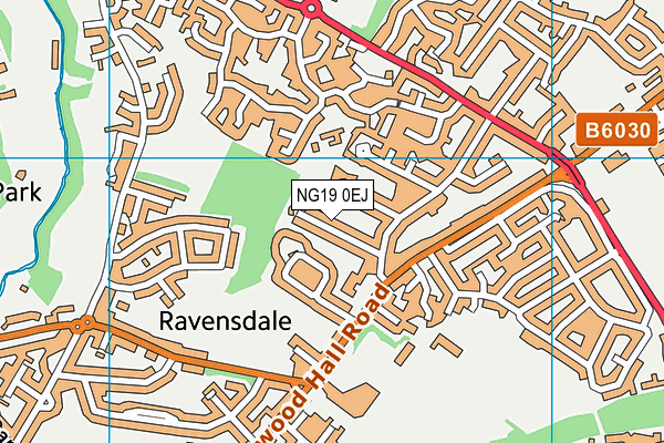 NG19 0EJ map - OS VectorMap District (Ordnance Survey)