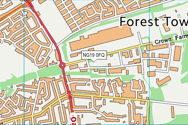 NG19 0FQ map - OS VectorMap District (Ordnance Survey)