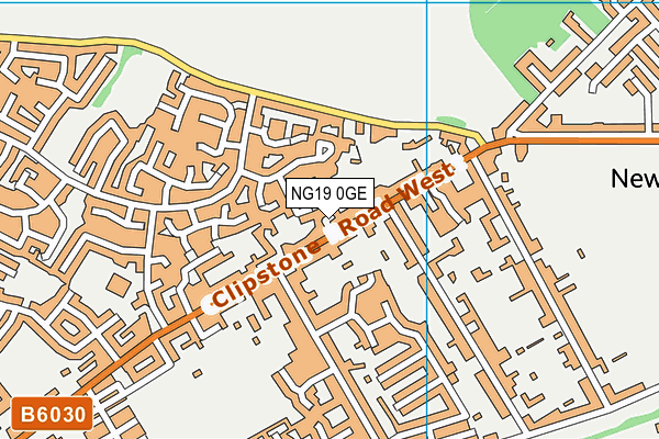 NG19 0GE map - OS VectorMap District (Ordnance Survey)