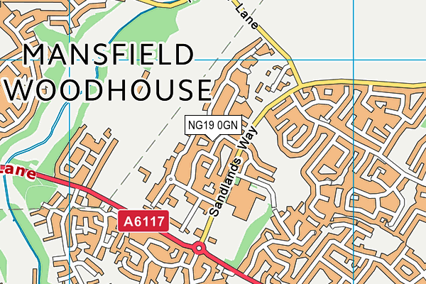 NG19 0GN map - OS VectorMap District (Ordnance Survey)