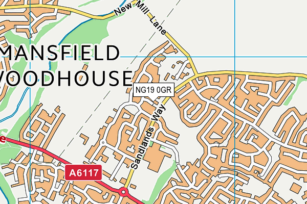 NG19 0GR map - OS VectorMap District (Ordnance Survey)