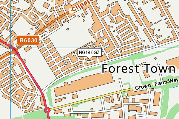 NG19 0GZ map - OS VectorMap District (Ordnance Survey)