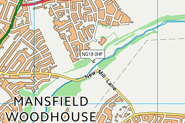 NG19 0HF map - OS VectorMap District (Ordnance Survey)