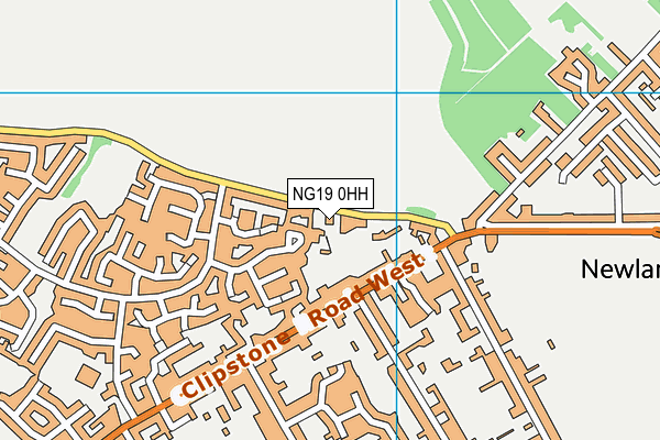 NG19 0HH map - OS VectorMap District (Ordnance Survey)