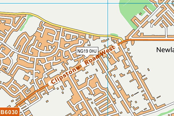 NG19 0HJ map - OS VectorMap District (Ordnance Survey)