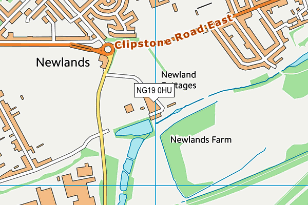 NG19 0HU map - OS VectorMap District (Ordnance Survey)