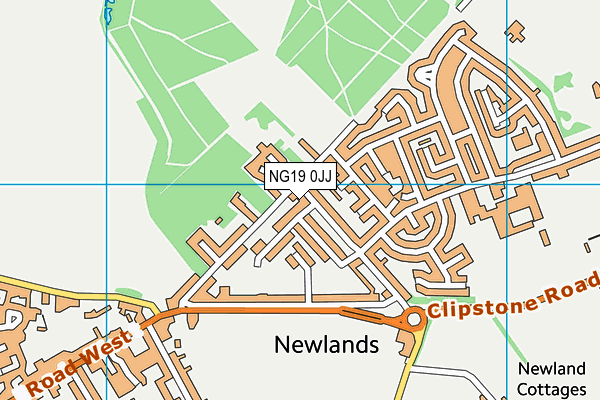 NG19 0JJ map - OS VectorMap District (Ordnance Survey)