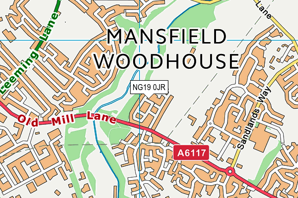 NG19 0JR map - OS VectorMap District (Ordnance Survey)