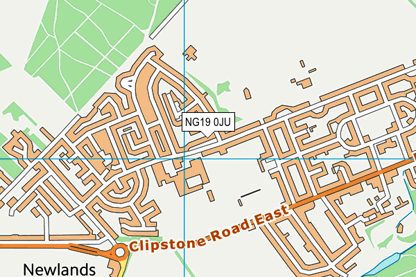 NG19 0JU map - OS VectorMap District (Ordnance Survey)