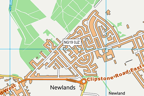 NG19 0JZ map - OS VectorMap District (Ordnance Survey)