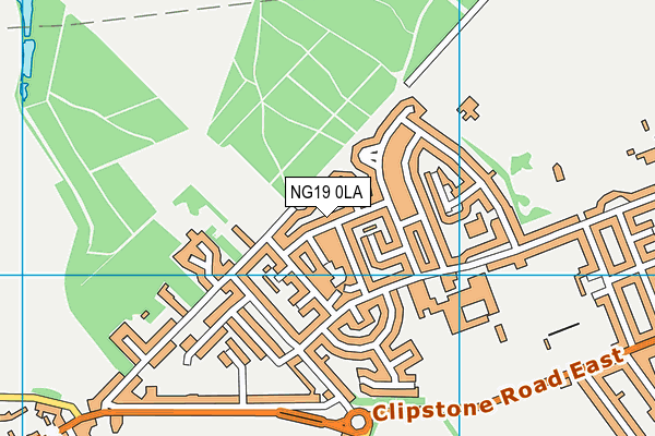 NG19 0LA map - OS VectorMap District (Ordnance Survey)