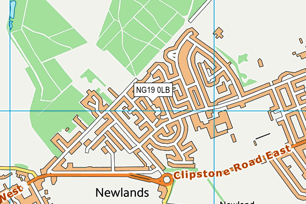 NG19 0LB map - OS VectorMap District (Ordnance Survey)
