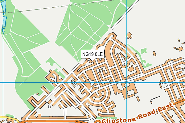 NG19 0LE map - OS VectorMap District (Ordnance Survey)